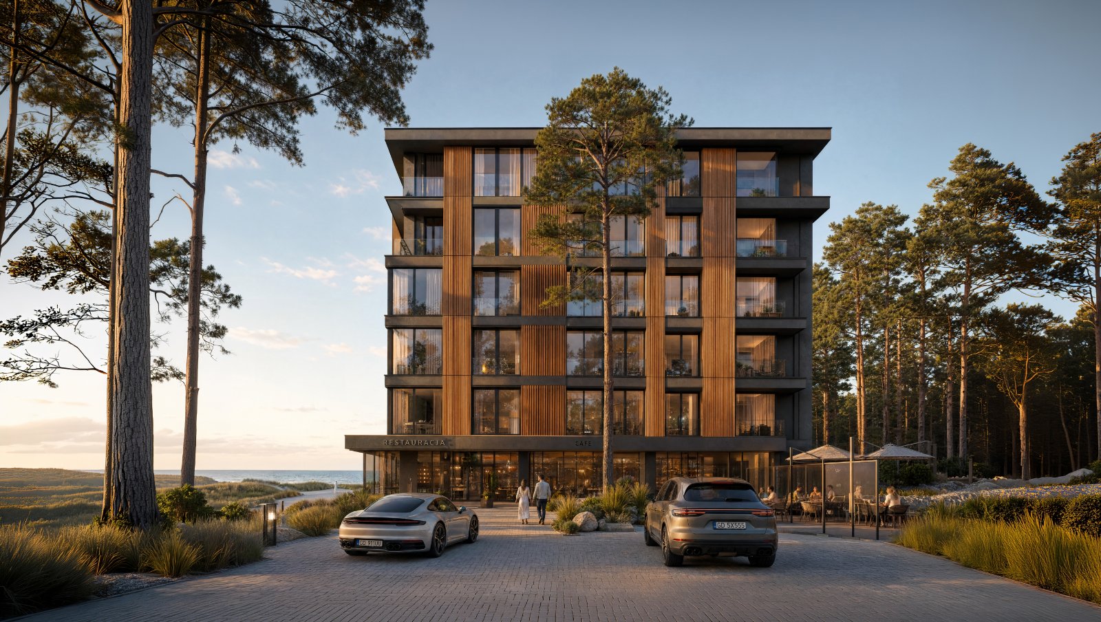 Wizualizacje 3D apartamentów nad morzem