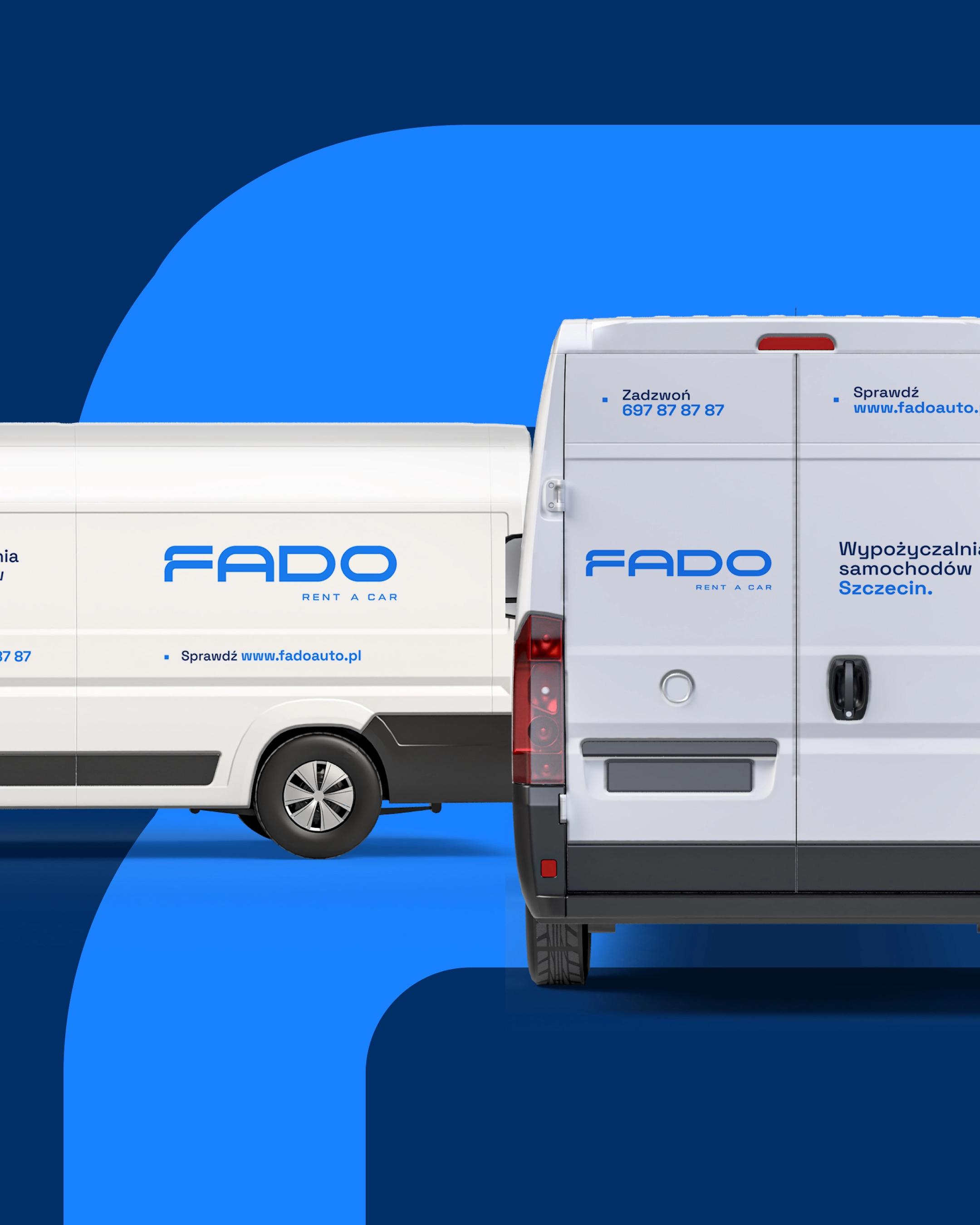 Fado Auto – oznakowanie samochodów dostawczych wypożyczalni ze Szczecina