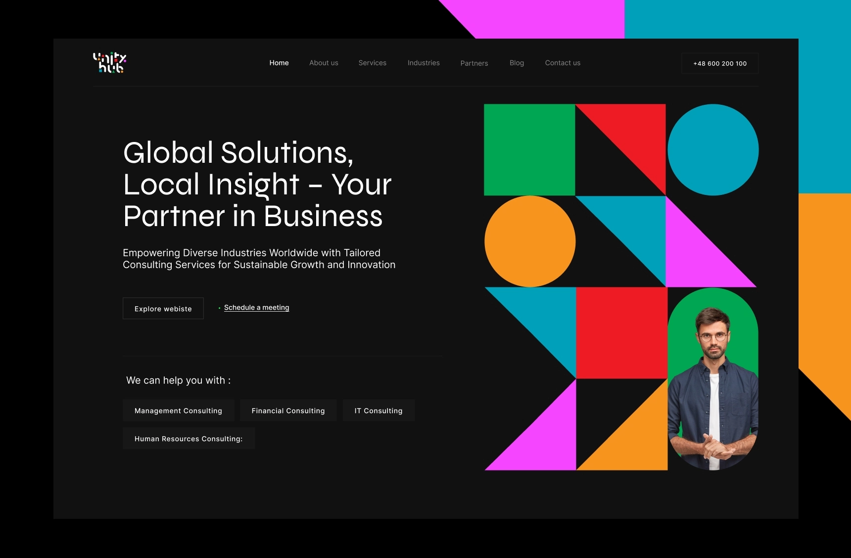 Unity Hub – projekt strony internetowej w portfolio G2 TEAM