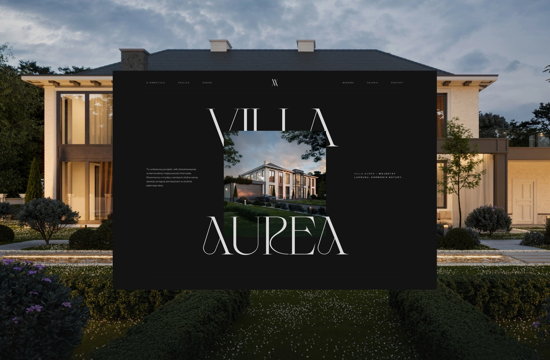 Villa Aurea – branding, projekt strony internetowej i social media