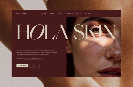 Hola Skin – web design, social media